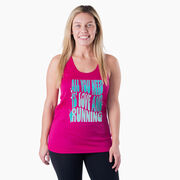 Women's Racerback Performance Tank Top - All You Need is Love and Running