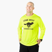 Men's Running Long Sleeve Performance Tee - Lone Wolf Runners Club