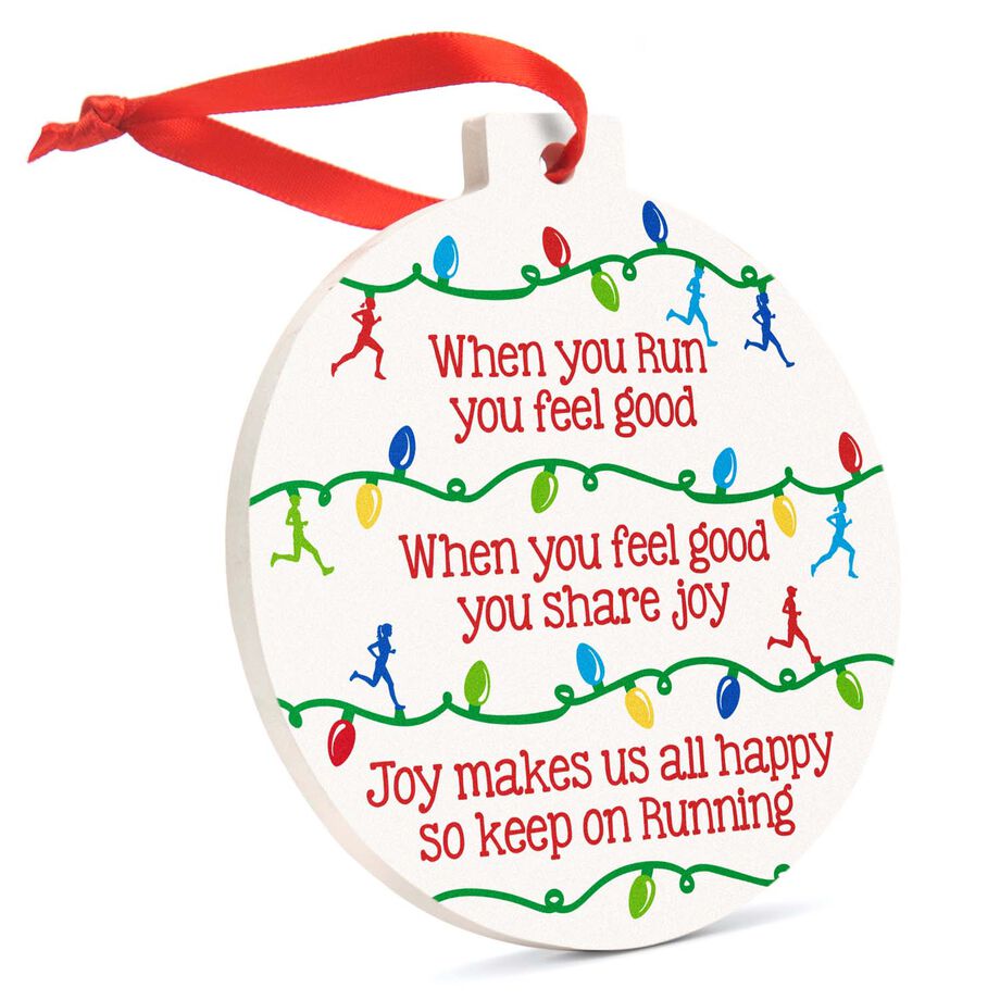 Running Round Ceramic Ornament - When You Run Christmas Lights
