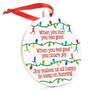 Running Round Ceramic Ornament - When You Run Christmas Lights