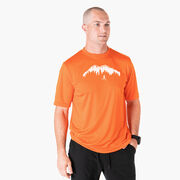 Men's Running Short Sleeve Tech Tee - Trail Runner in the Mountains (Male)