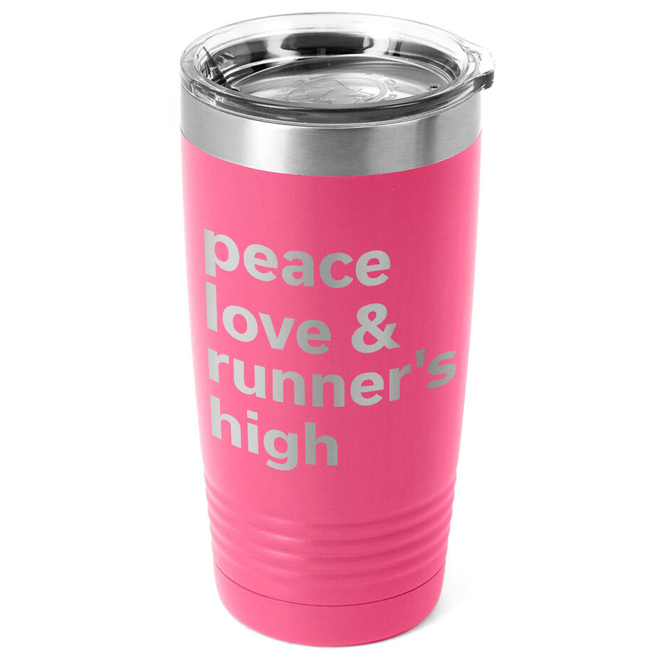 Running 20oz. Double Insulated Tumbler - Peace Love & Runner's High