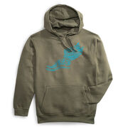 Statement Fleece Hoodie -  Winged Foot Inspirational Words