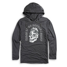 Running Lightweight Hoodie - Miles To Go Before I Sleep - Skull