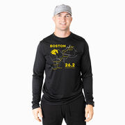 Men's Running Long Sleeve Performance Tee - Boston Route