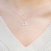 Sterling Silver 13.1 Half Marathon Necklace (Rounded)