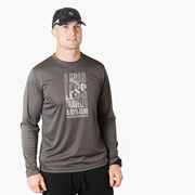 Men's Running Long Sleeve Performance Tee - A Road Less Traveled - Marathoner