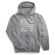 Statement Fleece Hoodie -  Please Grant Me Coffee