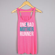 Flowy Racerback Tank Top - One Bad Mother Runner (Bold)