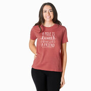 Running Short Sleeve T-Shirt - A Mile Is Always Better With A Friend