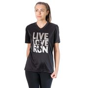 Women's Short Sleeve Tech Tee - Live Love Run Silhouette