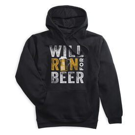 Statement Fleece Hoodie -  Will Run For Beer