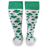 Woven Yakety Yak! Knee High Socks - Lucky Clover