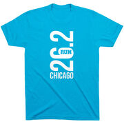 Running Short Sleeve T-Shirt - Chicago 26.2 Vertical