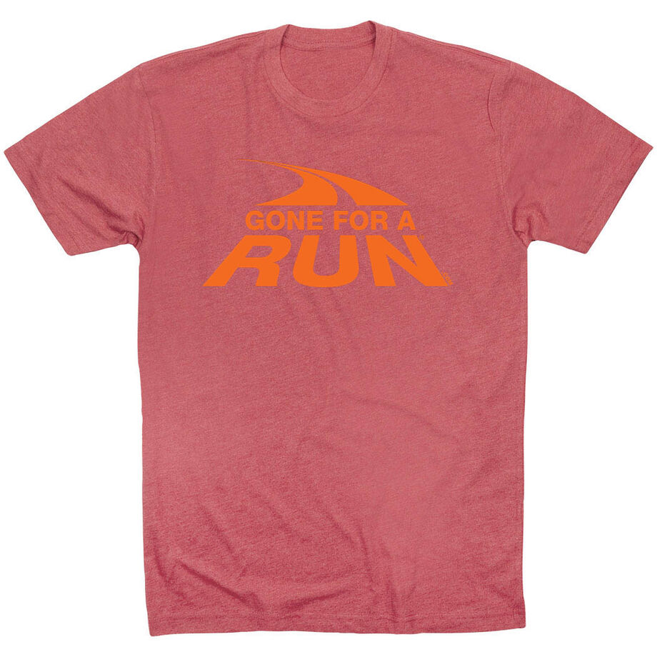 Running Short Sleeve T-Shirt - Gone For a Run® Logo (Orange)