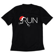 Women's Short Sleeve Tech Tee - Let's Run For Christmas