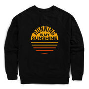 Running Raglan Crew Neck Pullover - Running is My Sunshine