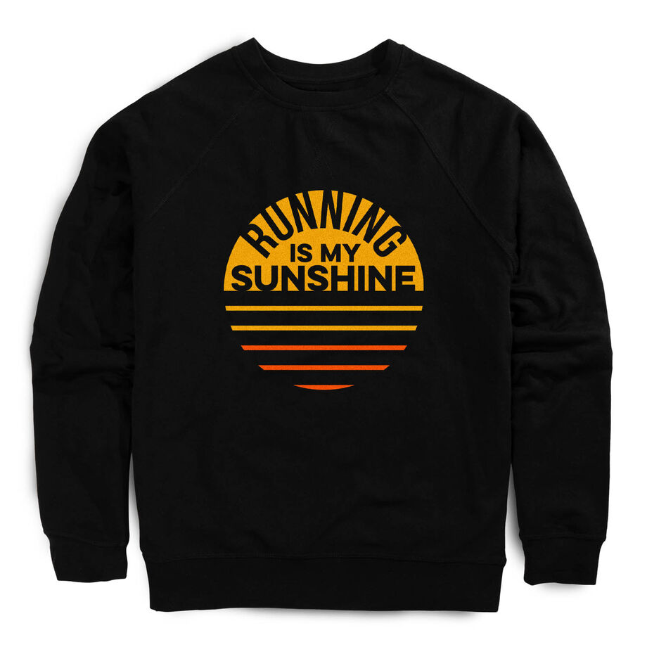 Running Raglan Crew Neck Pullover - Running is My Sunshine
