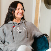 Statement Fleece Hoodie -  Let's Run For Christmas