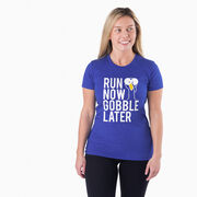 Women's Everyday Runners Tee - Run Now Gobble Later (Bold)