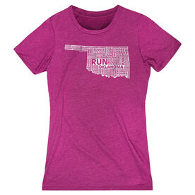 Women's Everyday Runners Tee Oklahoma State Runner [Lush Berry/Adult Small] - SS