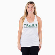 Women's Racerback Performance Tank Top - Trails Over Treadmills