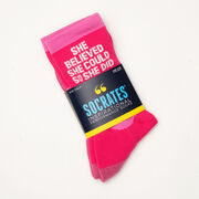 Socrates® Mid-Calf Socks - She Believed She Could