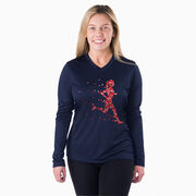 Women's Long Sleeve Tech Tee - Heartfelt Runner Girl