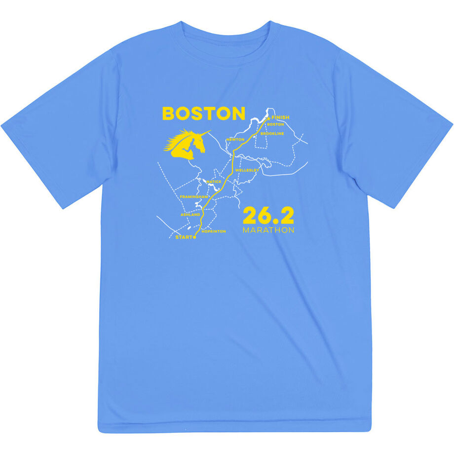 Men's Running Short Sleeve Performance Tee - Boston Route