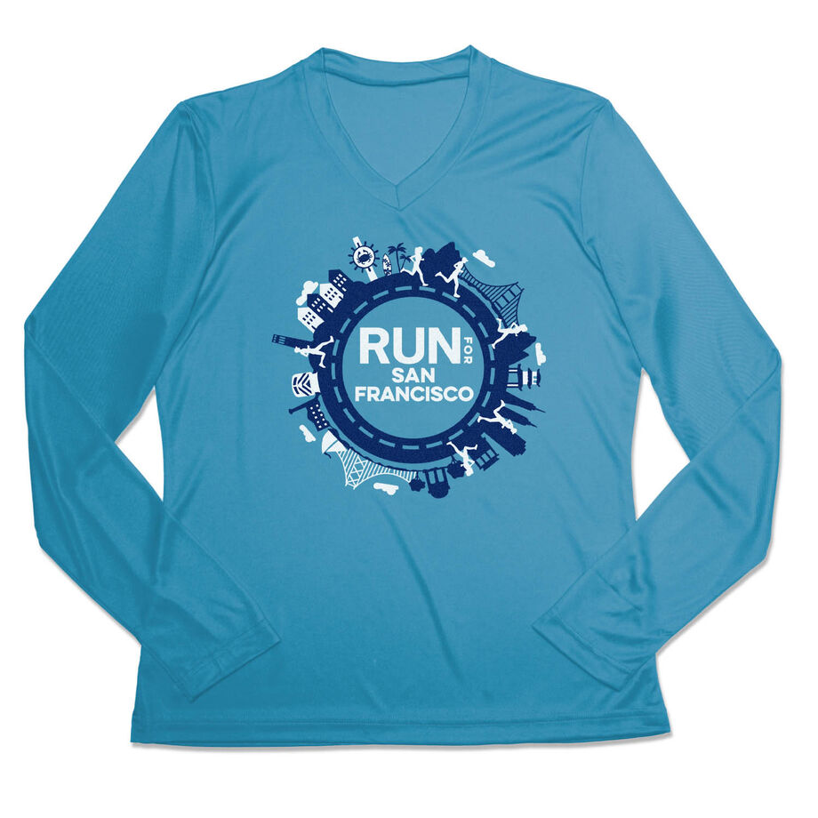 Women's Long Sleeve Tech Tee - Run for San Francisco