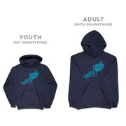 Cross Country Hooded Sweatshirt - Winged Foot Inspirational Words
