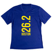 Women's Short Sleeve Tech Tee - Boston 26.2 Vertical