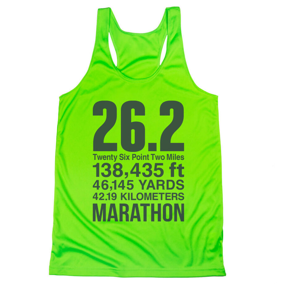 Women's Racerback Performance Tank Top - 26.2 Math Miles