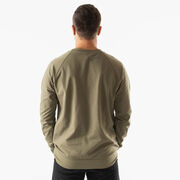 Running Raglan Crew Neck Pullover - Run Lines