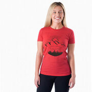 Women's Everyday Runners Tee - Life's Short Run Long (Mountains)