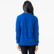 Running Raglan Crew Neck Pullover - Live Love Run Silhouette