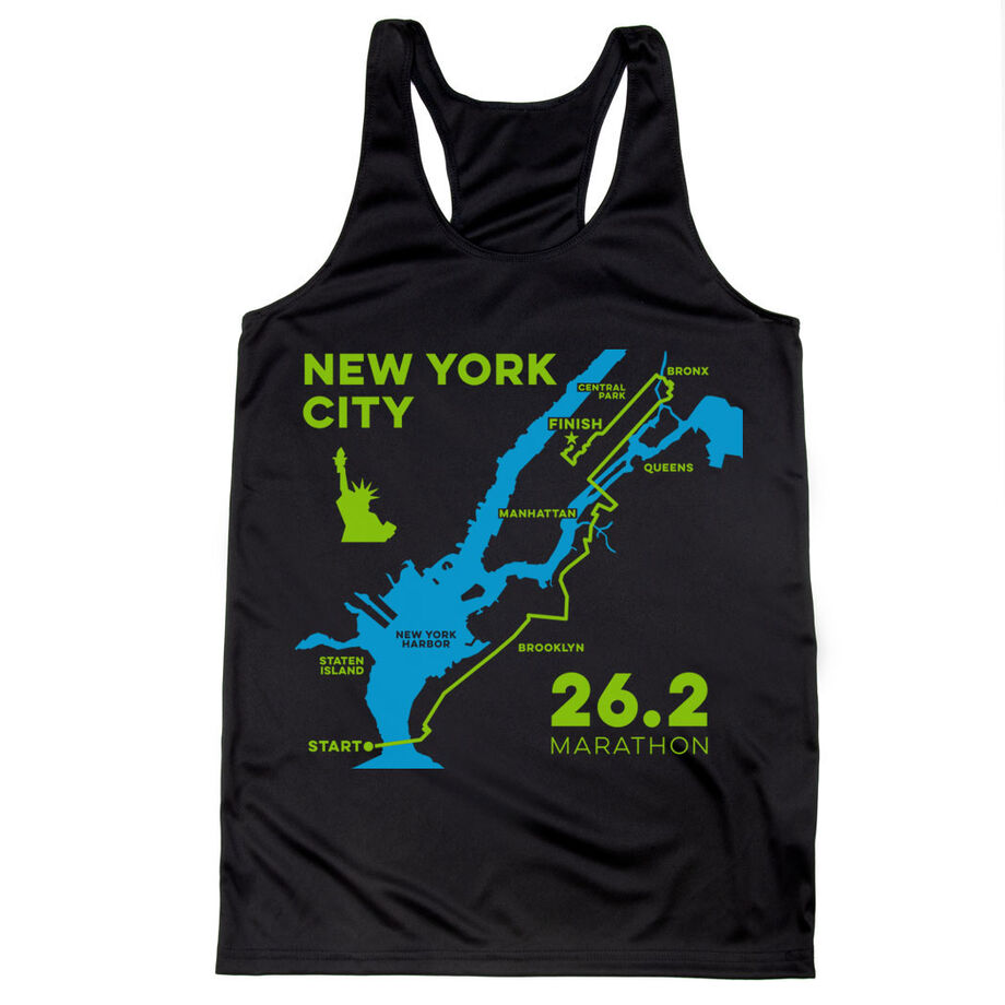 Women's Racerback Performance Tank Top - New York City Route