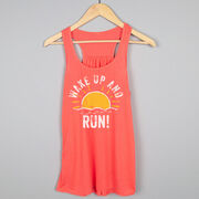 Flowy Racerback Tank Top - Wake Up And Run