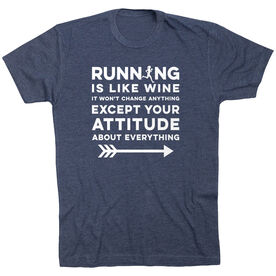 Running Short Sleeve T-Shirt - Running is Like Wine