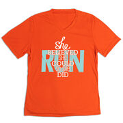 Women's Short Sleeve Tech Tee - She Believed She Could So She Did