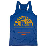 Women's Racerback Performance Tank Top - Running is My Sunshine