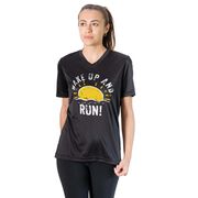 Women's Short Sleeve Tech Tee - Wake Up And Run