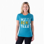 Women's Everyday Runners Tee - Will Run For Beer