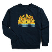 Running Raglan Crew Neck Pullover - Here Comes The Sun