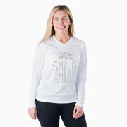 Women's Long Sleeve Tech Tee - Smile Every Mile