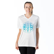 Women's Short Sleeve Tech Tee - Eat Sleep Run Repeat