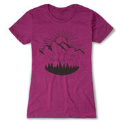 Women's Everyday Runners Tee - Life's Short Run Long (Mountains)