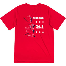 Men's Running Short Sleeve Performance Tee - Chicago Route