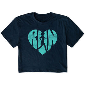 Running Short Sleeve Crop Tee - Love The Run