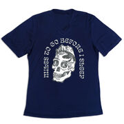 Women's Short Sleeve Tech Tee - Miles To Go Before I Sleep - Skull